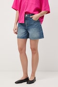 Szorty damskie bawełniane regular waist niebieskie RS26-SZD701