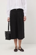 Szorty damskie lniane regular waist czarne RS26-SZD704