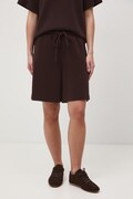 Teplákové šortky dámske s modalom Hnedé high waist RS26-SZD706
