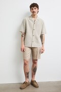 Medicine pantaloni scurți chinos pentru bărbați, din in bej