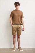 Medicine szorty chino męskie bawełniane z elastanem brązowe regular waist
