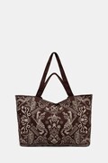 Torebka shopper damska bawełniana brązowa RS26-TCD901