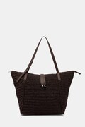 Torebka shopper damska pleciona brązowa RS26-TOD718