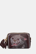 Crossbody kabelka dámská z imitace kůže burgundská RS26-TOD905