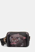 Crossbody kabelka dámska z imitácie kože čierna RS26-TOD905
