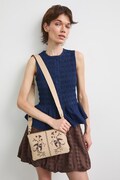 Medicine torebka crossbody damska z imitacji skóry beżowa