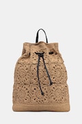 Medicine plecak worek damski pleciony beżowy