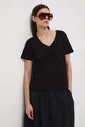 T-shirt damski bawełniany czarny RS26-TSD052
