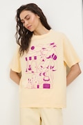 Medicine t-shirt oversize damski bawełniany żółty