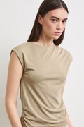 T-shirt damski z modalem gładki zielony RS26-TSD910
