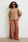 T-shirt oversize damski bawełniany gładki żółty RS26-TSDB13