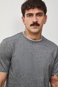 Bavlnené tričko pánske zo štruktúrovanej pleteniny s elastanom šedá farba RS26-TSM042