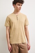 Polo tričko pánske bavlnené s efektom prania béžové RS26-TSM090