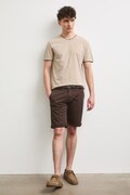 T-shirt męski gładki beżowy RS26-TSM092