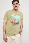 T-shirt męski bawełniany z nadrukiem zielony RS26-TSMA10