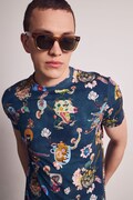 Medicine T-shirt męski bawełniany z elastanem turkusowy