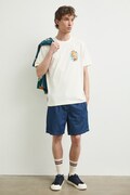 Medicine T-shirt męski bawełniany z elastanem beżowy