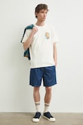 Medicine T-shirt męski bawełniany z elastanem beżowy