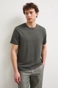 T-shirt męski z fakturą zielony RS26-TSMB04