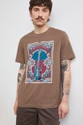 Medicine T-shirt męski bawełniany brązowy