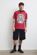 Medicine T-shirt męski bawełniany bordowy