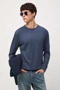 Medicine longsleeve męski kolor granatowy gładki