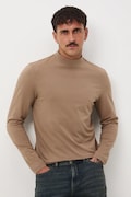 Medicine longsleeve culoarea maro, neted