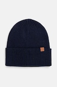 Czapka męska beanie prążkowana kolor granatowy