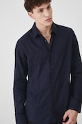Памучна риза Medicine мъжка в тъмносиньо със стандартна кройка с класическа яка