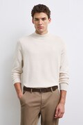 Sweter męski z wiskozą beżowy RW24-SWM052
