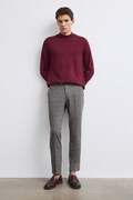 Sweter męski z wiskozą bordowy RW24-SWM052