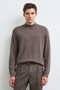 Sweter męski z wiskozą brązowy RW24-SWM052
