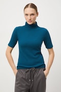 Medicine tricou culoarea turcoaz, cu guler