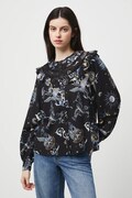 Bluzka damska regular z wiskozy kolor czarny RW25-BDD300