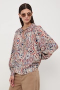 Bluzka damska wzorzysta z wiskozą kolor multicolor RW25-BDD401