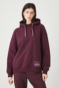 Medicine bluza culoarea bordo, cu glugă, cu imprimeu