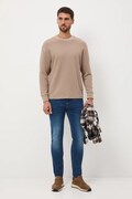 Medicine longsleeve bawełniany kolor brązowy gładki