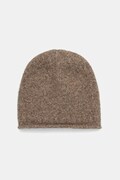 Czapka damska beanie z domieszką wełny kolor beżowy RW25-CDD041