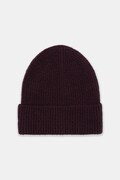 Czapka damska beanie prążkowana kolor bordowy RW25-CDD051