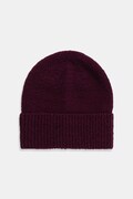 Czapka damska beanie prążkowana kolor bordowy RW25-CDD706