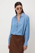 Medicine koszula damska kolor niebieski relaxed z kołnierzykiem klasycznym