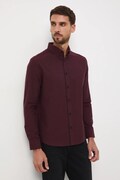 Medicine koszula męska kolor bordowy slim z kołnierzykiem button-down