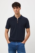 Medicine tricou polo culoarea albastru marin, neted