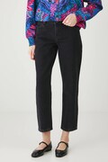 Jeansy damskie boyfriend z efektem sprania kolor czarny RW25-SJD011