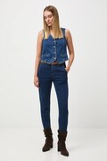 Jeansy damskie carrot z paskiem kolor granatowy RW25-SJD507