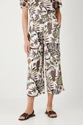 Medicine pantaloni culoarea bej, lat, high waist