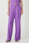 Medicine pantaloni culoarea violet, lat, high waist