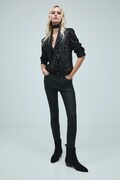 Medicine spodnie damskie kolor czarny dopasowane medium waist