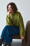 Medicine sweter damski kolor zielony ciepły
