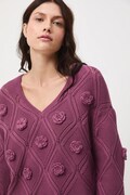 Medicine sweter damski kolor fioletowy